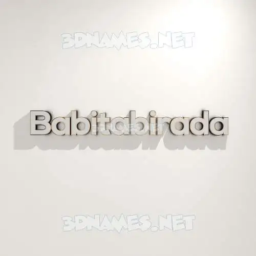 babitabirada in White Logo Warm style - 3D name wallpaper
