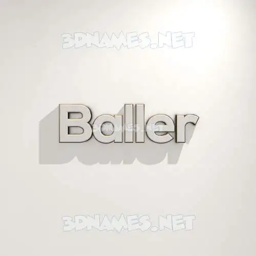 baller in White Logo Warm style - 3D name wallpaper baller in White Logo Warm style - 3D name wallpaper