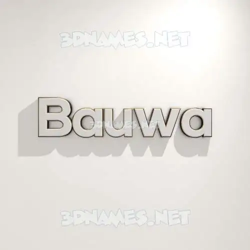 bauwa in White Logo Warm style - 3D name wallpaper bauwa in White Logo Warm style - 3D name wallpaper