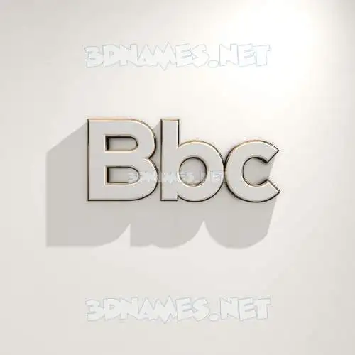 bbc in White Logo Warm style - 3D name wallpaper
