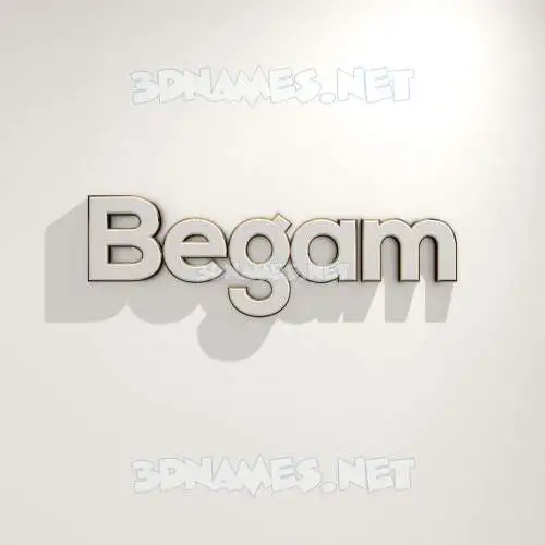 begam in White Logo Warm style - 3D name wallpaper begam in White Logo Warm style - 3D name wallpaper
