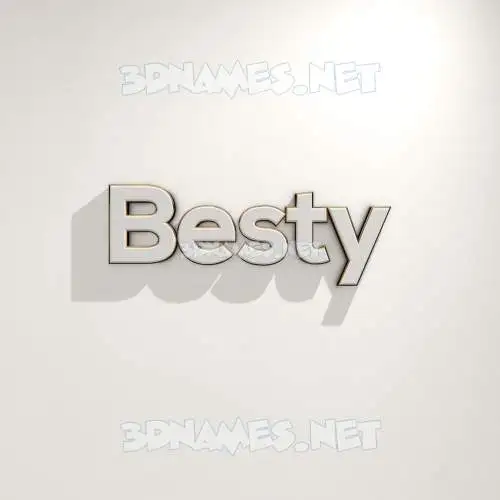 besty in White Logo Warm style - 3D name wallpaper besty in White Logo Warm style - 3D name wallpaper
