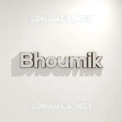 bhoumik in White Logo Warm style - 3D name wallpaper