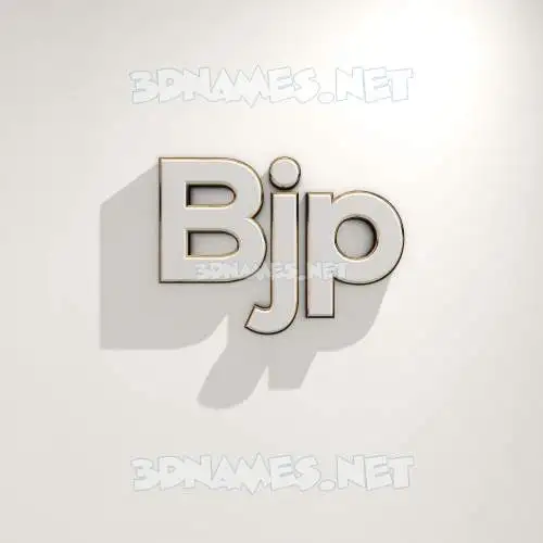 bjp in White Logo Warm style - 3D name wallpaper