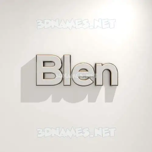 blen in White Logo Warm style - 3D name wallpaper
