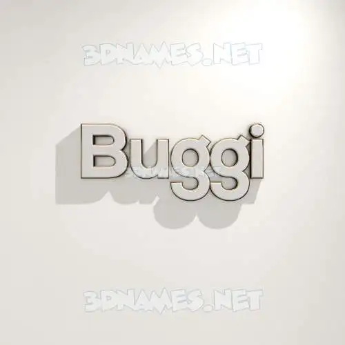 buggi in White Logo Warm style - 3D name wallpaper