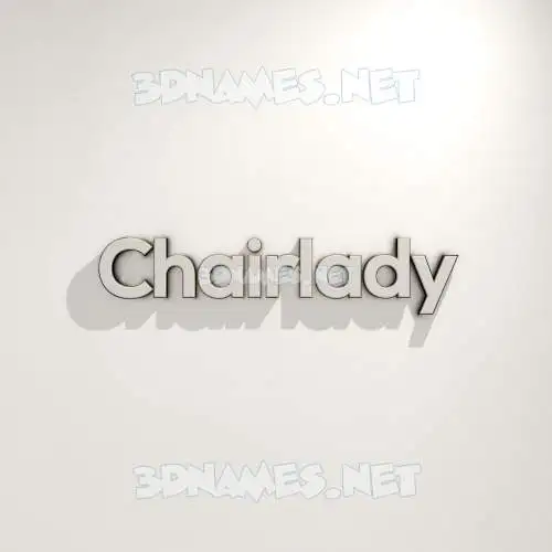 chairlady in White Logo Warm style - 3D name wallpaper