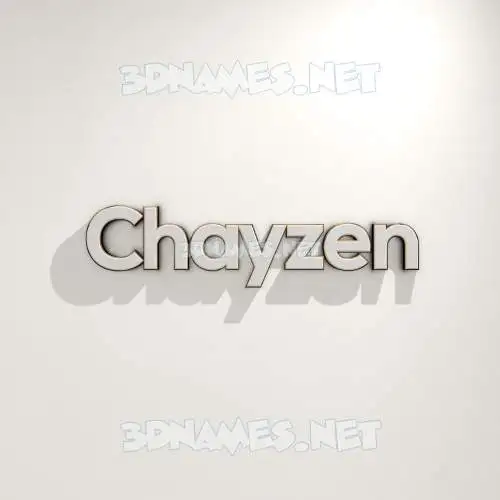 chayzen in White Logo Warm style - 3D name wallpaper