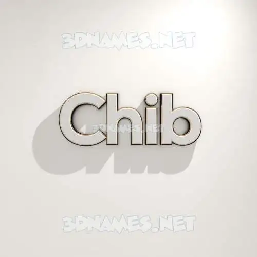 chib in White Logo Warm style - 3D name wallpaper chib in White Logo Warm style - 3D name wallpaper