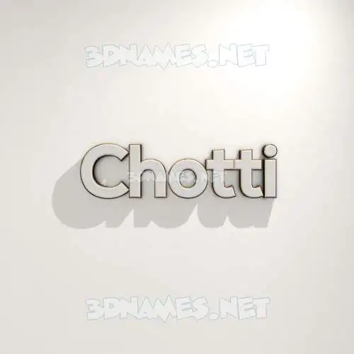 chotti in White Logo Warm style - 3D name wallpaper