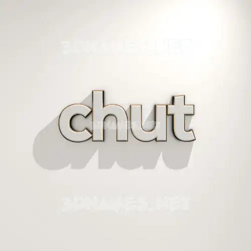 chut in White Logo Warm style - 3D name wallpaper