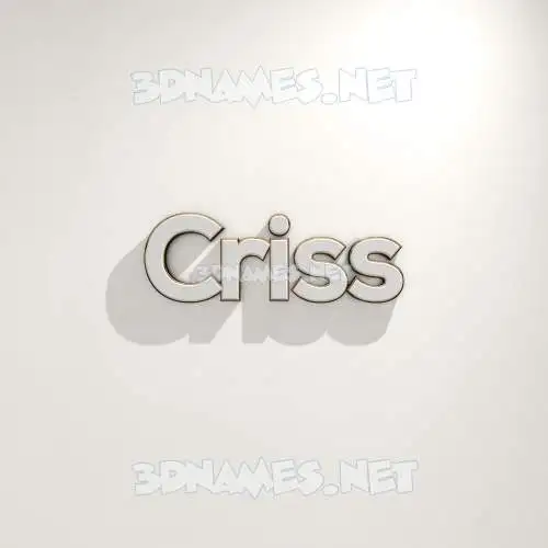 criss in White Logo Warm style - 3D name wallpaper criss in White Logo Warm style - 3D name wallpaper