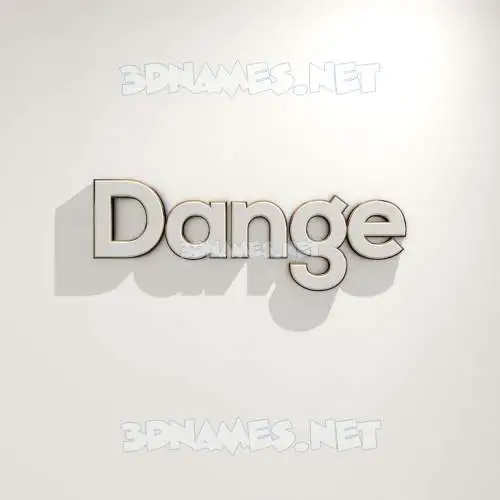 dange in White Logo Warm style - 3D name wallpaper dange in White Logo Warm style - 3D name wallpaper