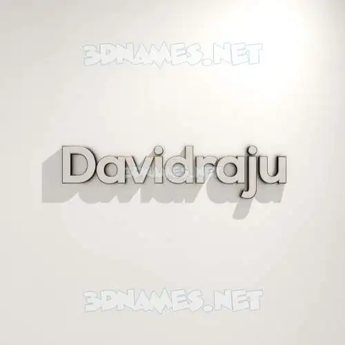 davidraju in White Logo Warm style - 3D name wallpaper
