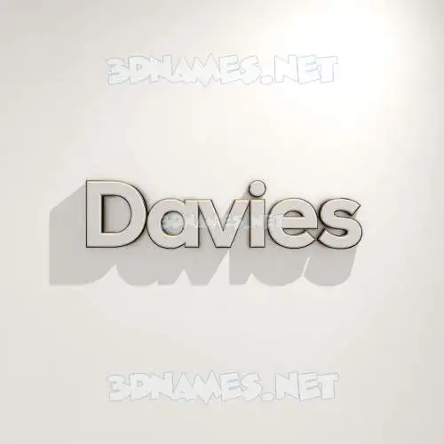 davies in White Logo Warm style - 3D name wallpaper