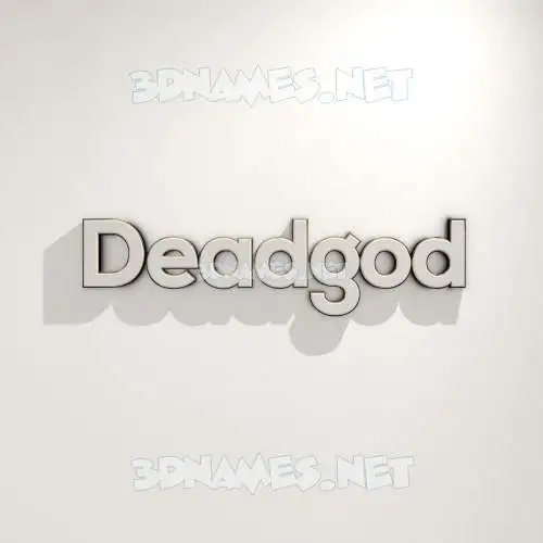 deadgod in White Logo Warm style - 3D name wallpaper