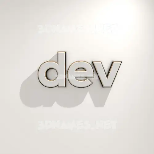 dev in White Logo Warm style - 3D name wallpaper dev in White Logo Warm style - 3D name wallpaper
