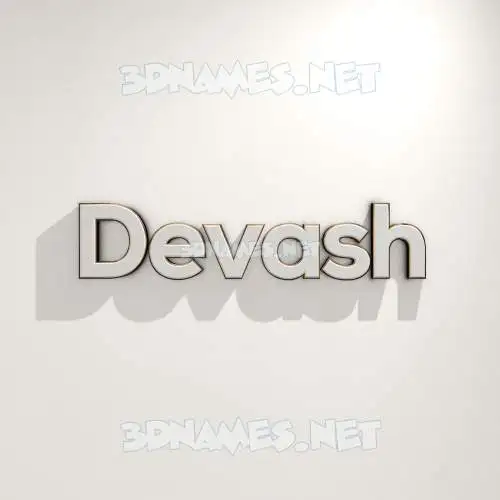 devash in White Logo Warm style - 3D name wallpaper