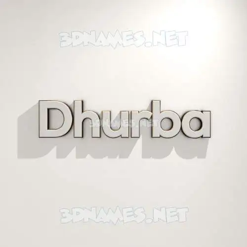 dhurba in White Logo Warm style - 3D name wallpaper