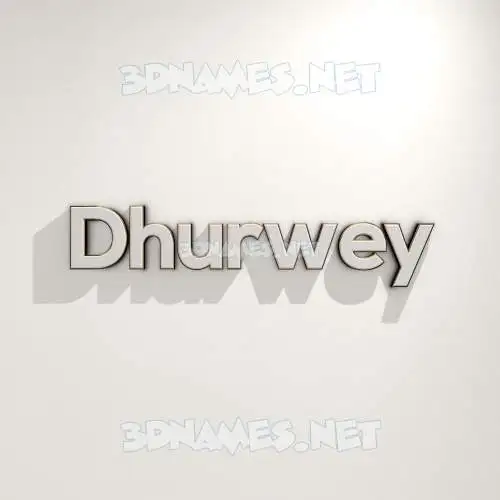 dhurwey in White Logo Warm style - 3D name wallpaper