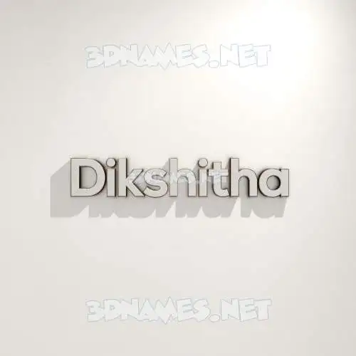 dikshitha in White Logo Warm style - 3D name wallpaper