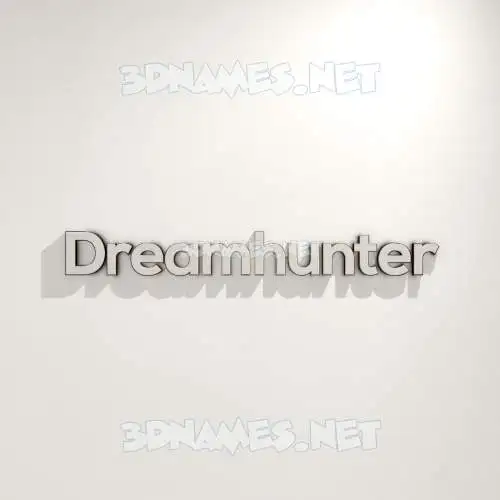 dreamhunter in White Logo Warm style - 3D name wallpaper