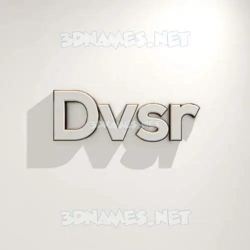 dvsr in White Logo Warm style - 3D name wallpaper