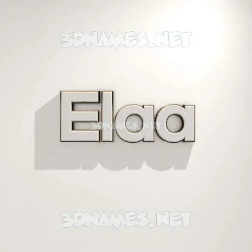 elaa in White Logo Warm style - 3D name wallpaper