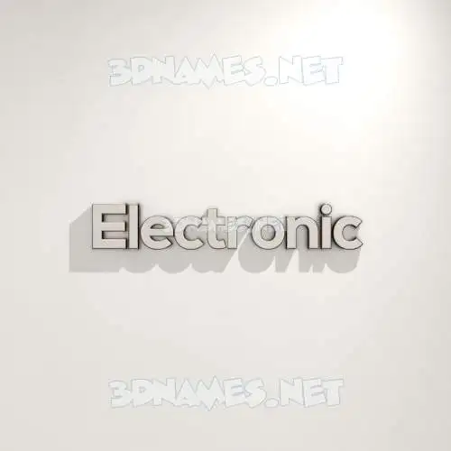electronic in White Logo Warm style - 3D name wallpaper electronic in White Logo Warm style - 3D name wallpaper