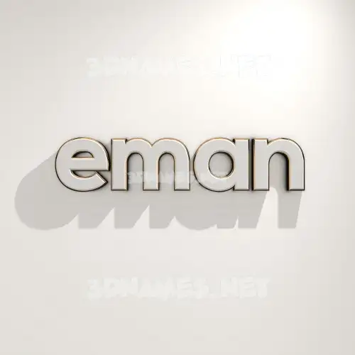 eman in White Logo Warm style - 3D name wallpaper