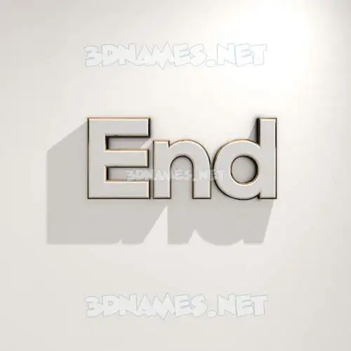 end in White Logo Warm style - 3D name wallpaper end in White Logo Warm style - 3D name wallpaper