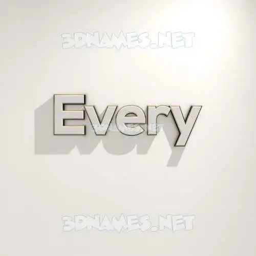 every in White Logo Warm style - 3D name wallpaper every in White Logo Warm style - 3D name wallpaper