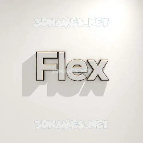flex in White Logo Warm style - 3D name wallpaper