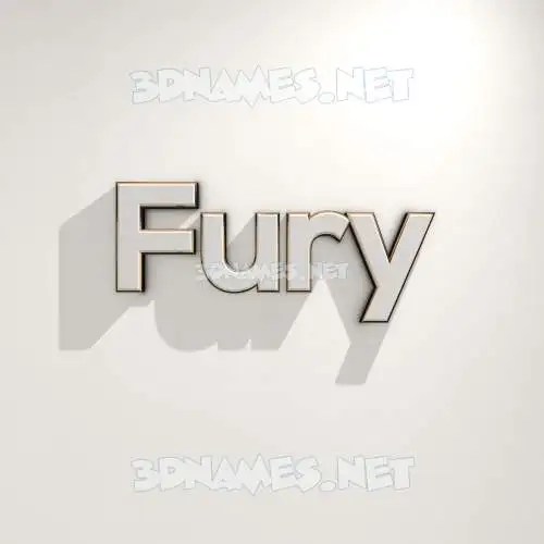 fury in White Logo Warm style - 3D name wallpaper fury in White Logo Warm style - 3D name wallpaper