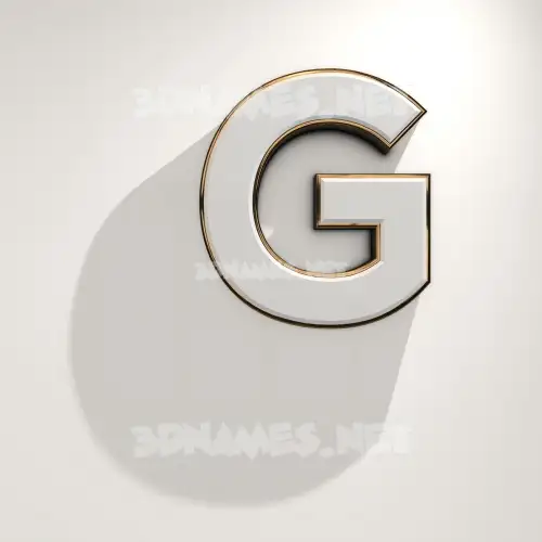 g in White Logo Warm style - 3D name wallpaper