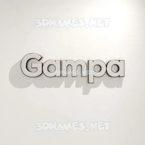 gampa in White Logo Warm style - 3D name wallpaper gampa in White Logo Warm style - 3D name wallpaper
