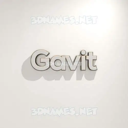 gavit in White Logo Warm style - 3D name wallpaper