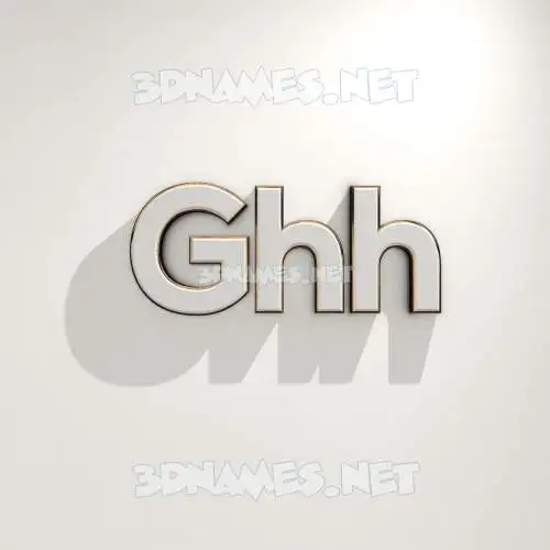 ghh in White Logo Warm style - 3D name wallpaper