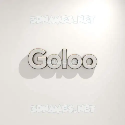 goloo in White Logo Warm style - 3D name wallpaper