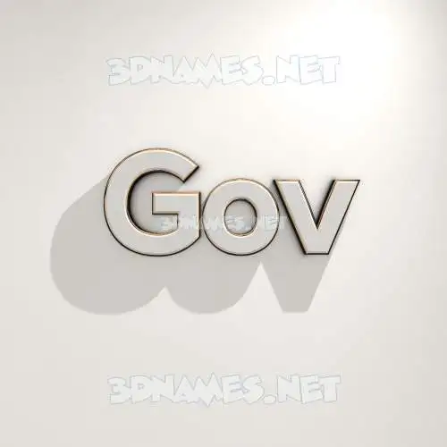 gov in White Logo Warm style - 3D name wallpaper gov in White Logo Warm style - 3D name wallpaper