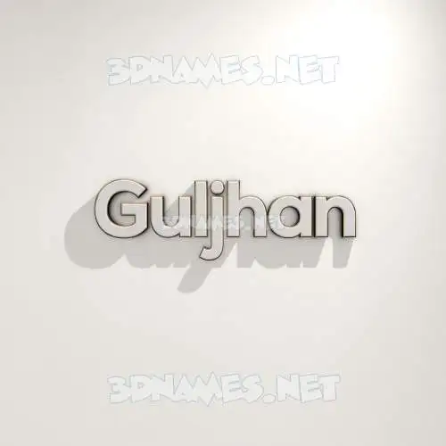 guljhan in White Logo Warm style - 3D name wallpaper guljhan in White Logo Warm style - 3D name wallpaper