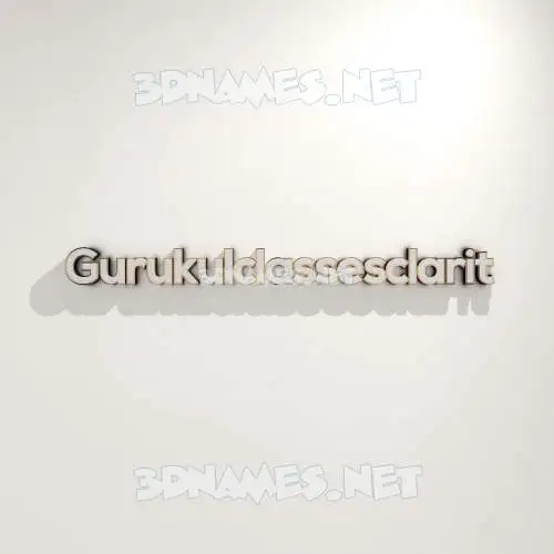 gurukulclassesclarit in White Logo Warm style - 3D name wallpaper