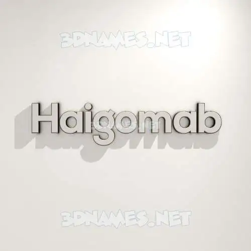 haigomab in White Logo Warm style - 3D name wallpaper