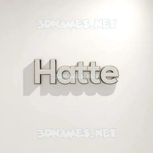 hatte in White Logo Warm style - 3D name wallpaper hatte in White Logo Warm style - 3D name wallpaper