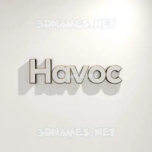 havoc in White Logo Warm style - 3D name wallpaper havoc in White Logo Warm style - 3D name wallpaper