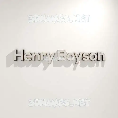 henry boyson in White Logo Warm style - 3D name wallpaper