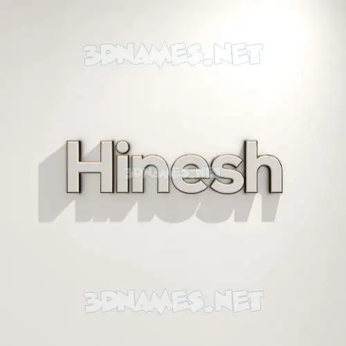 hinesh in White Logo Warm style - 3D name wallpaper