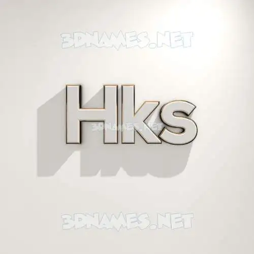 hks in White Logo Warm style - 3D name wallpaper hks in White Logo Warm style - 3D name wallpaper