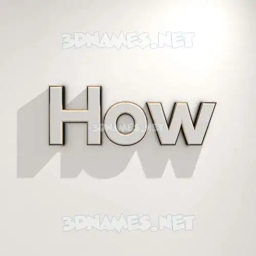 how in White Logo Warm style - 3D name wallpaper