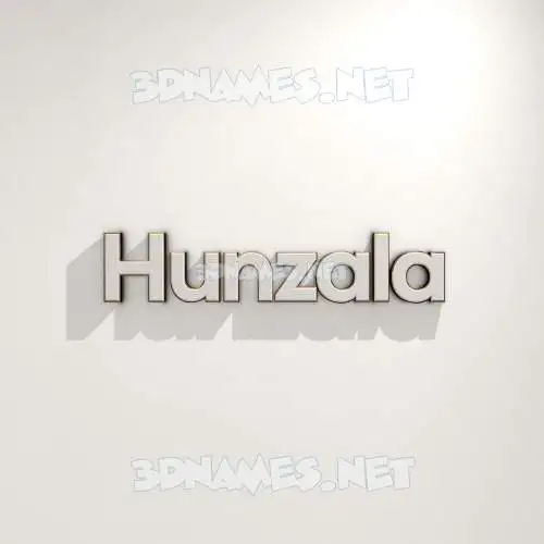 hunzala in White Logo Warm style - 3D name wallpaper